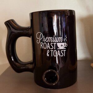 Premium Roast & Toast Black Ceramic Coffee Mug